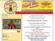 Tablet Screenshot of beeskneeszipperwax.com